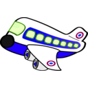 download Funny Airplane One clipart image with 225 hue color