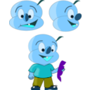 download Cartoon clipart image with 180 hue color