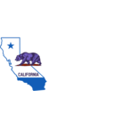 download California Outline And Flag clipart image with 225 hue color
