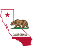 California Outline And Flag