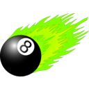 download 8ball With Flames clipart image with 45 hue color