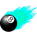 download 8ball With Flames clipart image with 135 hue color