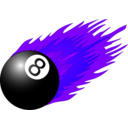 download 8ball With Flames clipart image with 225 hue color