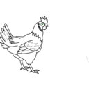 download Chicken Line Art Davidone Chicken clipart image with 90 hue color