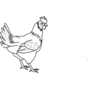 download Chicken Line Art Davidone Chicken clipart image with 270 hue color