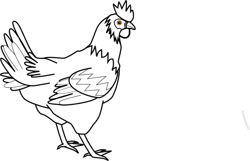 Chicken Line Art Davidone Chicken