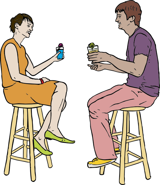 Couple Having Drinks