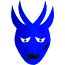 download Devil Mask clipart image with 225 hue color