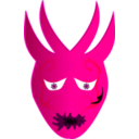 download Devil Mask clipart image with 315 hue color