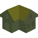 download Placeholder Isometric Building Icon Colored Dark Alternative clipart image with 45 hue color