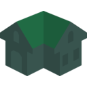 download Placeholder Isometric Building Icon Colored Dark Alternative clipart image with 135 hue color