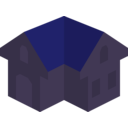 download Placeholder Isometric Building Icon Colored Dark Alternative clipart image with 225 hue color