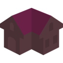 download Placeholder Isometric Building Icon Colored Dark Alternative clipart image with 315 hue color