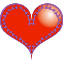 download Red Heart clipart image with 45 hue color