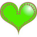 download Red Heart clipart image with 135 hue color