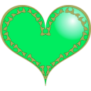 download Red Heart clipart image with 180 hue color