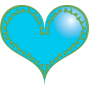 download Red Heart clipart image with 225 hue color