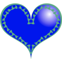 download Red Heart clipart image with 270 hue color