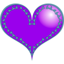 download Red Heart clipart image with 315 hue color