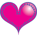 download Red Heart clipart image with 0 hue color