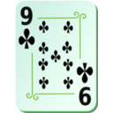 download Ornamental Deck 9 Of Clubs clipart image with 90 hue color