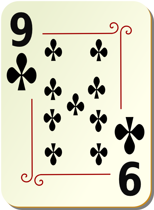 Ornamental Deck 9 Of Clubs