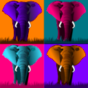 download Elephants clipart image with 270 hue color