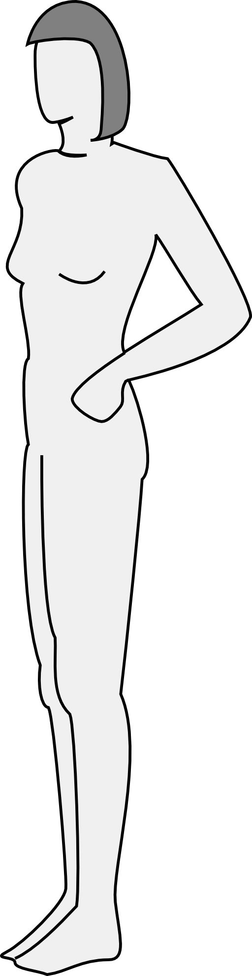 Female Body Silhouette Side