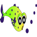 download Sleepy Fish clipart image with 45 hue color