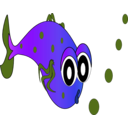 download Sleepy Fish clipart image with 225 hue color
