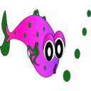 download Sleepy Fish clipart image with 270 hue color