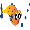 download Sleepy Fish clipart image with 0 hue color