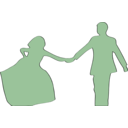 download Just Married clipart image with 180 hue color