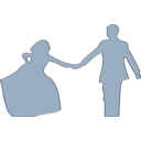 download Just Married clipart image with 270 hue color