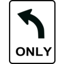 download Sign Veer Left clipart image with 135 hue color
