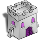 download Rpg Map Symbols Tower Square clipart image with 270 hue color