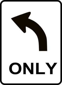Sign Veer Left