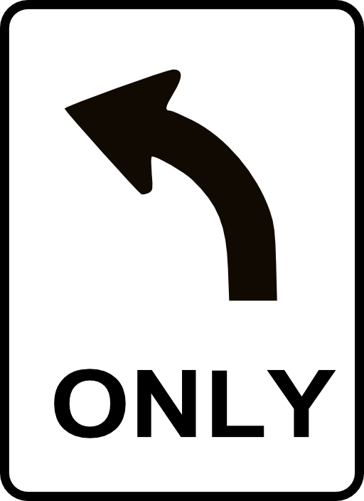 Sign Veer Left