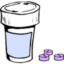 download Pills And Bottle clipart image with 225 hue color