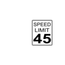 Ca Speed Limit 45 Roadsign