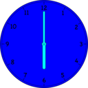download Clock clipart image with 180 hue color