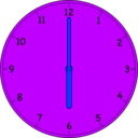 download Clock clipart image with 225 hue color