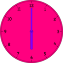 download Clock clipart image with 270 hue color