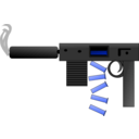 download Gun clipart image with 180 hue color