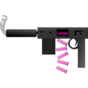 download Gun clipart image with 270 hue color
