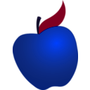 download Apple clipart image with 225 hue color