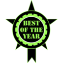 download Best Of The Year Sticker clipart image with 45 hue color
