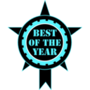 download Best Of The Year Sticker clipart image with 135 hue color