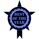 download Best Of The Year Sticker clipart image with 180 hue color