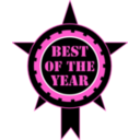 download Best Of The Year Sticker clipart image with 270 hue color